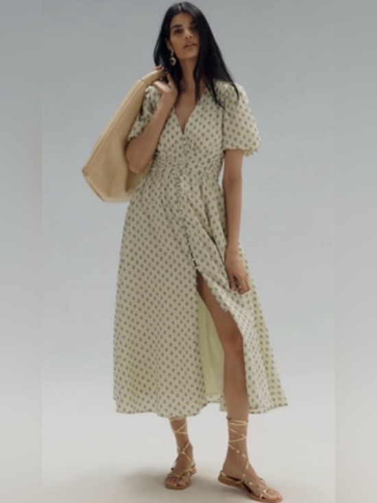 Anthropologie Dresses & Skirts - Anthropologie THE KATERINA BUTTON-FRONT DRESS: TEXTURED EDITION